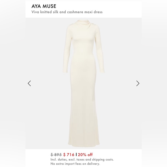 AYA MUSE Viva knitted silk and cashmere maxi dress - Picture 6 of 8